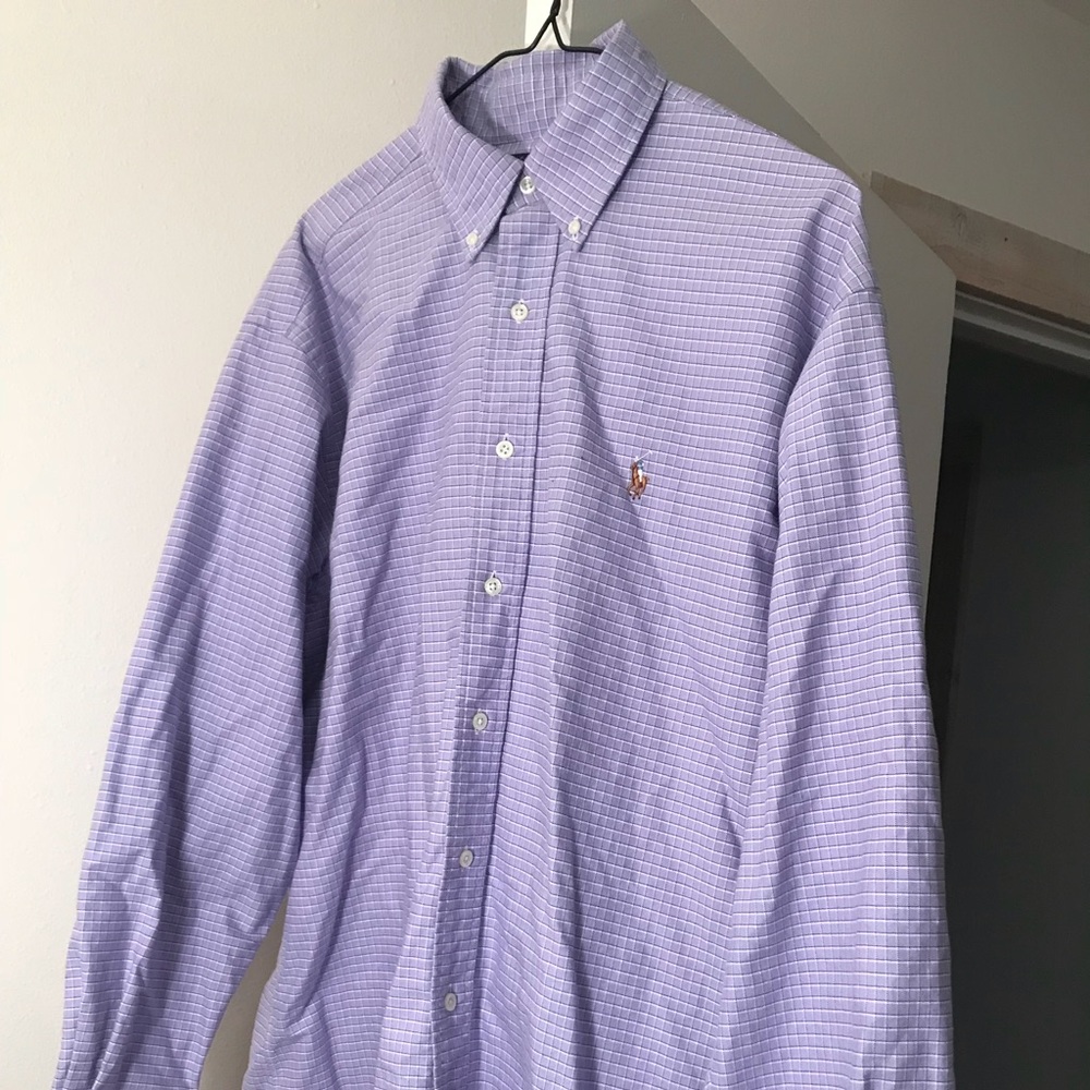 Ralph Lauren purple plaid dress shirt